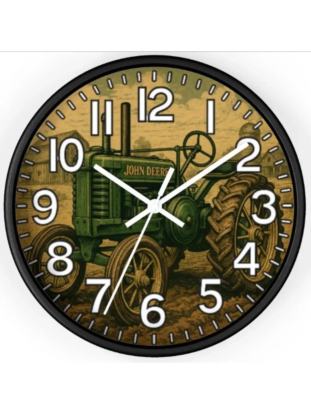 John Deere Faith Family And Farming Glow In The Dark Wall Clock New!